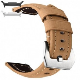 Curea piele naturala  compatibila Samsung Galaxy Watch9 44mm, Kaki