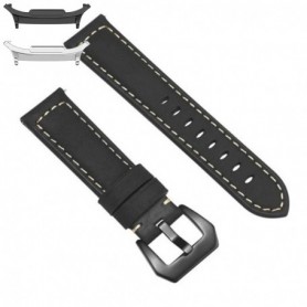 Curea piele naturala  compatibila Samsung Galaxy Watch9 44mm, Negru Mat