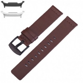 Curea piele naturala compatibila Samsung Galaxy Watch9 44mm, Maro