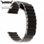 Curea piele naturala, compatibila Samsung Galaxy Watch9 44mm, Prindere Magnetica, Negru