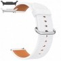 Curea piele, compatibila Samsung Galaxy Watch9 44mm, 18cm, Alb