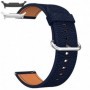 Curea piele, compatibila Samsung Galaxy Watch9 44mm, 18cm, Midnight Blue