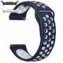 Curea silicon compatibila Samsung Galaxy Watch9 44mm, Albastru-Alb