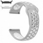 Curea silicon compatibila Samsung Galaxy Watch9 44mm, Alb/Gri