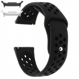 Curea silicon compatibila Samsung Galaxy Watch9 44mm, Negru Carbon