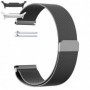 Curea Milanese Loop, Slim Fit, compatibila cu Samsung Galaxy Watch9 44mm, Sterling Black
