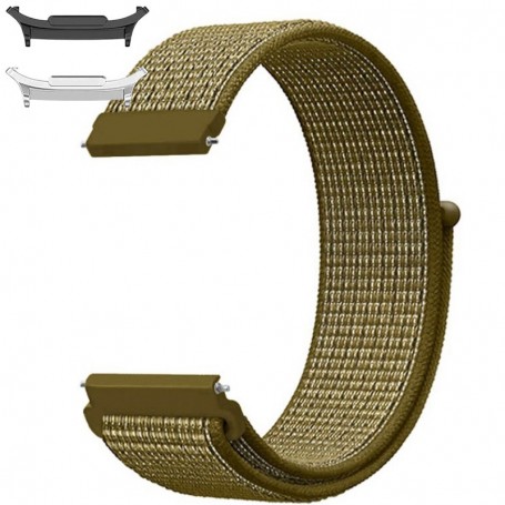 Curea material textil, compatibila cu Samsung Galaxy Watch9 44mm, Tan Brown