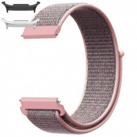 Curea material textil, compatibila cu Samsung Galaxy Watch9 44mm, Light Pink