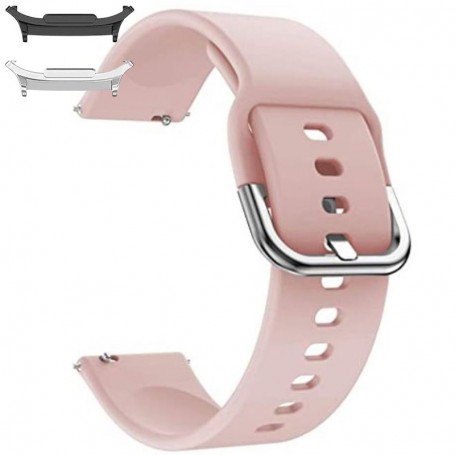 Curea din silicon compatibila cu Samsung Galaxy Watch9 44mm, Apricot