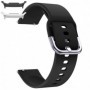 Curea din silicon compatibila cu Samsung Galaxy Watch9 44mm, Pitch Black