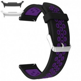 Curea din silicon compatibila cu Samsung Galaxy Watch9 44mm, Black Berry