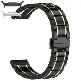 Curea ceramica, compatibila cu Samsung Galaxy Watch9 44mm, Black Gold