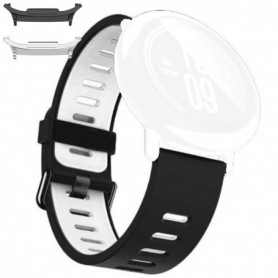 Curea din silicon compatibila cu Samsung Galaxy Watch9 44mm, Black Frost