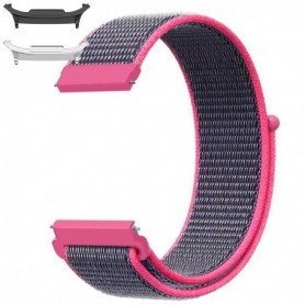 Curea textila compatibila cu Samsung Galaxy Watch9 44mm, Barn Pink