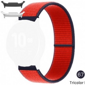 Curea textila compatibila cu Samsung Galaxy Watch9 44mm, Black Cherry