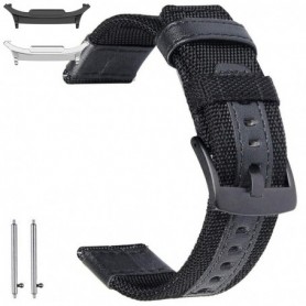 Curea textila, compatibila cu Samsung Galaxy Watch9 44mm, Textile Black