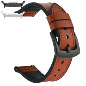 Curea piele, compatibila cu Samsung Galaxy Watch9 44mm, Caramel Brown