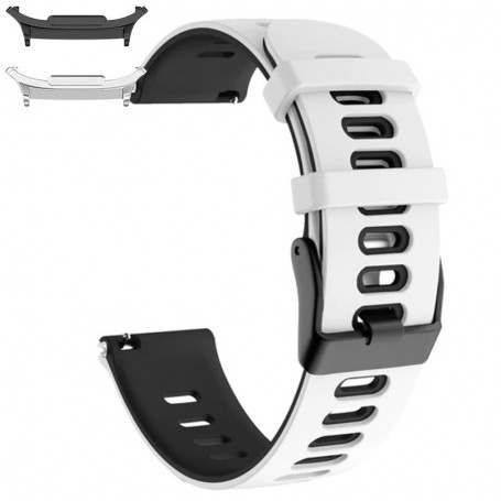 Curea din silicon compatibila cu Samsung Galaxy Watch9 44mm, Ivory White