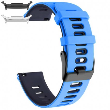 Curea din silicon compatibila cu Samsung Galaxy Watch9 44mm, Cyan Blue