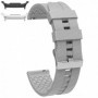 Curea din silicon compatibila cu Samsung Galaxy Watch9 44mm, Steel Gray