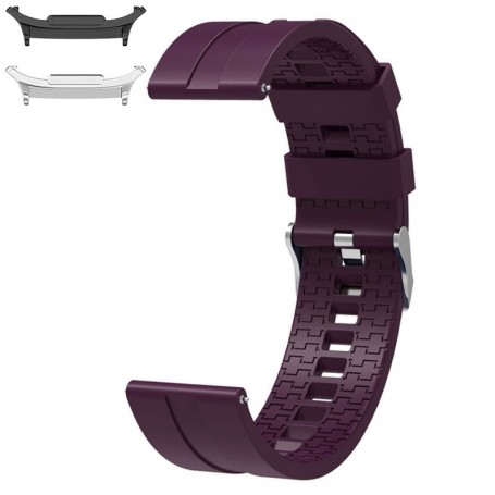 Curea din silicon compatibila cu Samsung Galaxy Watch9 44mm, Purpple Plum