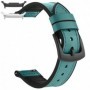 Curea hibrid piele-silicon, compatibila cu Samsung Galaxy Watch9 44mm, Spring Green