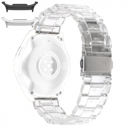 Curea polimer, compatibila cu Samsung Galaxy Watch9 44mm, Transparent Effect