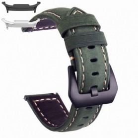 Curea piele compatibila cu Samsung Galaxy Watch9 44mm, Black Forest