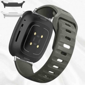 Curea din silicon compatibila cu Samsung Galaxy Watch9 44mm, Chrome Gray