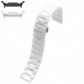 Curea ceramica, compatibila cu Samsung Galaxy Watch9 44mm, Magnolia White