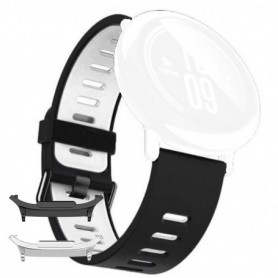 Curea din silicon compatibila cu Samsung Galaxy Watch8 40mm, Black Frost