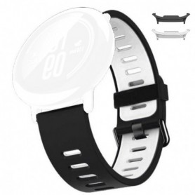 Curea din silicon compatibila cu Samsung Galaxy Watch8 44mm, Black Frost
