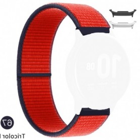 Curea textila compatibila cu Samsung Galaxy Watch8 44mm, Black Cherry