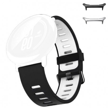 Curea din silicon compatibila cu Samsung Galaxy Watch Ultra2, Telescoape QR, 22mm, Black Frost