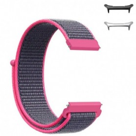 Curea textila compatibila cu Samsung Galaxy Watch Ultra2, Telescoape QR, 22mm, Barn Pink