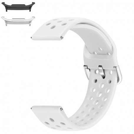 Curea din silicon, compatibila Samsung Galaxy Watch9 44mm/40mm, Samsung Galaxy Watch 8 44mm/40mm, Alb