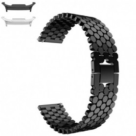 Curea metalica compatibila Samsung Galaxy Watch9 44mm/40mm, Samsung Galaxy Watch 8 44mm/40mm, Bright-Black