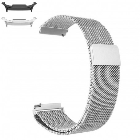 Curea metalica compatibila Samsung Galaxy Watch9 44mm/40mm, Samsung Galaxy Watch 8 44mm/40mm, Argintiu