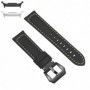 Curea piele naturala compatibila Samsung Galaxy Watch9 44mm/40mm, Samsung Galaxy Watch 8 44mm/40mm, Negru Mat