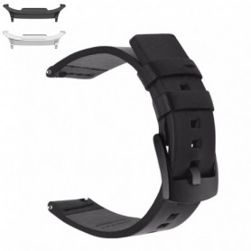 Curea piele compatibila Samsung Galaxy Watch9 44mm/40mm, Samsung Galaxy Watch 8 44mm/40mm, Negru
