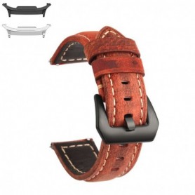 Curea piele naturala, compatibila Samsung Galaxy Watch9 44mm/40mm, Samsung Galaxy Watch 8 44mm/40mm, Maro Aprins