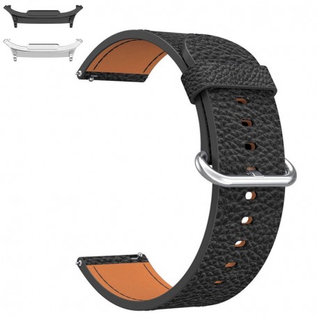Curea piele, compatibila Samsung Galaxy Watch9 44mm/40mm, Samsung Galaxy Watch 8 44mm/40mm, Size S, Negru