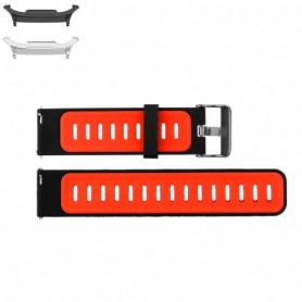 Curea silicon compatibila cu Samsung Galaxy Watch9 44mm/40mm, Samsung Galaxy Watch 8 44mm/40mm, Negru/Rosu