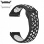 Curea silicon compatibila Samsung Galaxy Watch9 44mm/40mm, Samsung Galaxy Watch 8 44mm/40mm, Negru/Alb