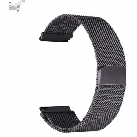 Curea tip Milanese Loop compatibila cu Samsung Galaxy Watch9 44mm/40mm, Samsung Galaxy Watch 8 44mm/40mm, Negru, Size S