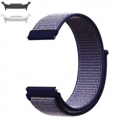 Curea material textil, compatibila cu Samsung Galaxy Watch9 44mm/40mm, Samsung Galaxy Watch 8 44mm/40mm, Savoy Blue