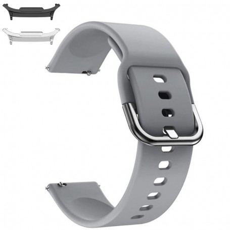 Curea din silicon compatibila cu Samsung Galaxy Watch9 44mm/40mm, Samsung Galaxy Watch 8 44mm/40mm, Shark Gray