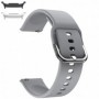 Curea din silicon compatibila cu Samsung Galaxy Watch9 44mm/40mm, Samsung Galaxy Watch 8 44mm/40mm, Shark Gray