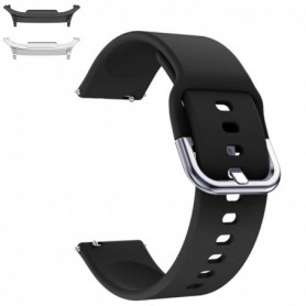 Curea din silicon compatibila cu Samsung Galaxy Watch9 44mm/40mm, Samsung Galaxy Watch 8 44mm/40mm, Pitch Black