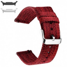 Curea material textil, compatibila cu Samsung Galaxy Watch9 44mm/40mm, Samsung Galaxy Watch 8 44mm/40mm, Mahon Red